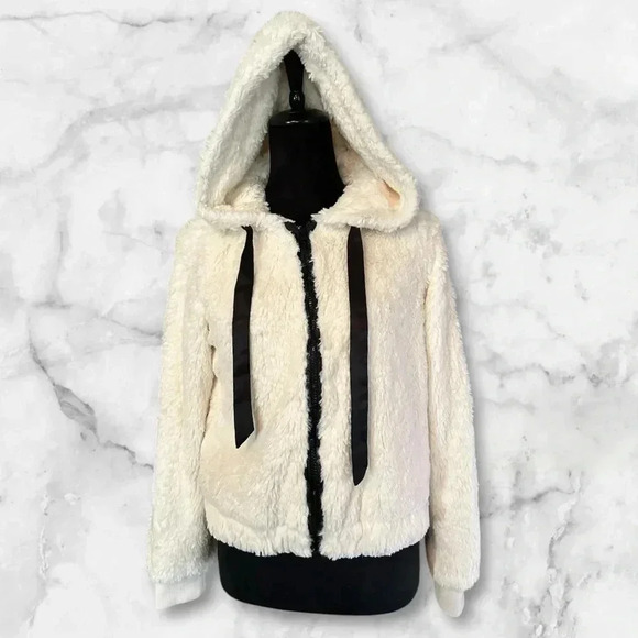Forever 21 Contemporary warm teddy sherpa jacket sz M 006 - Picture 1 of 2
